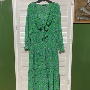 Floral Green Dress